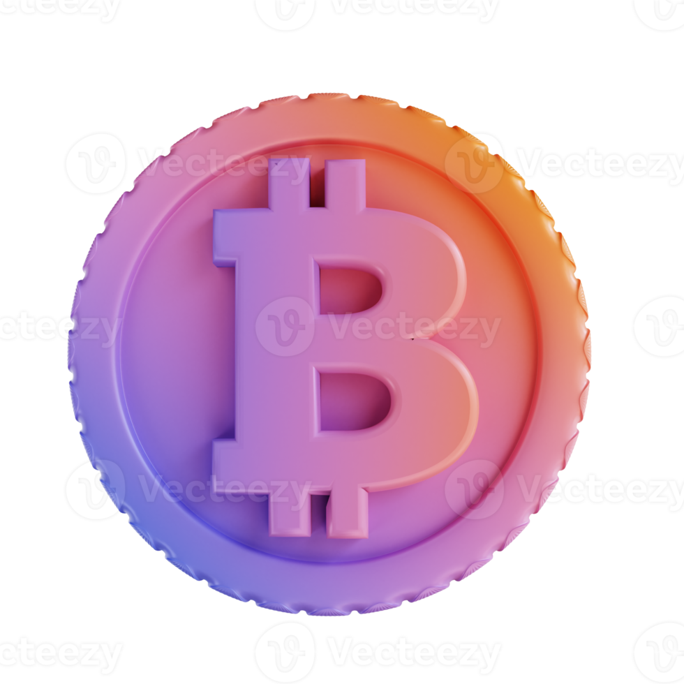 3d illustration bitcoin crypto-monnaie png