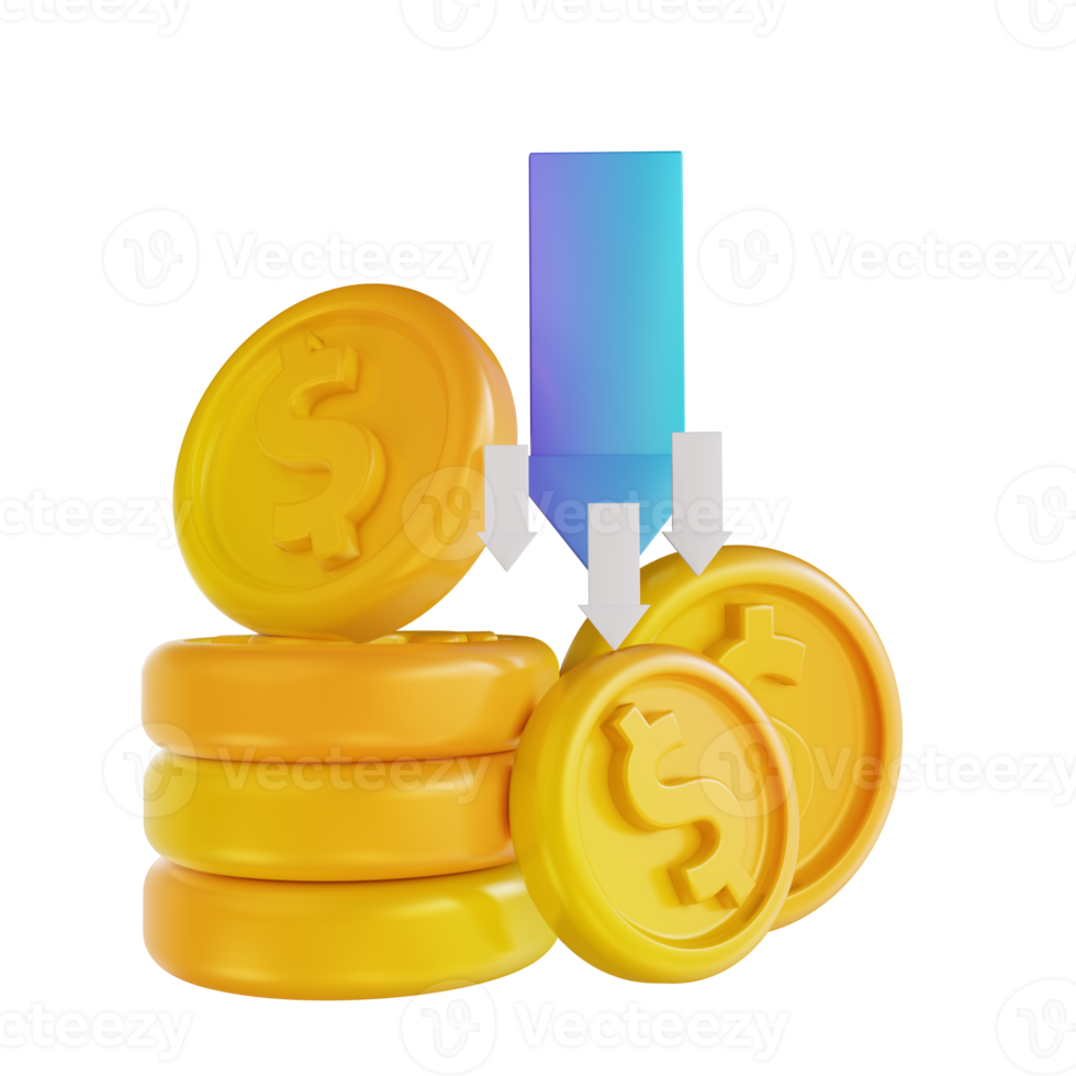 3D illustration colorful withdraw money png