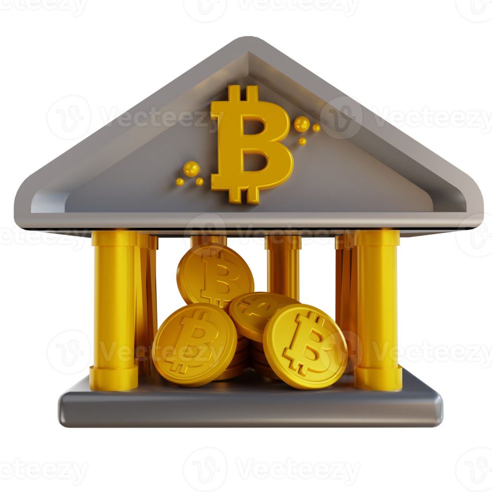 3d illustratie bitcoin bankieren png