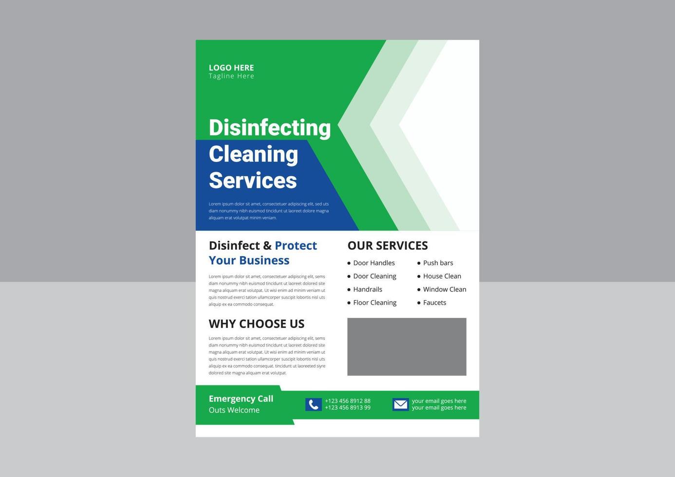 Professional Disinfecting Services Flyer, Cleaning Service flyer poster design template, Disinfection cleaning services flyer, House cleaning service poster flyer template. vector