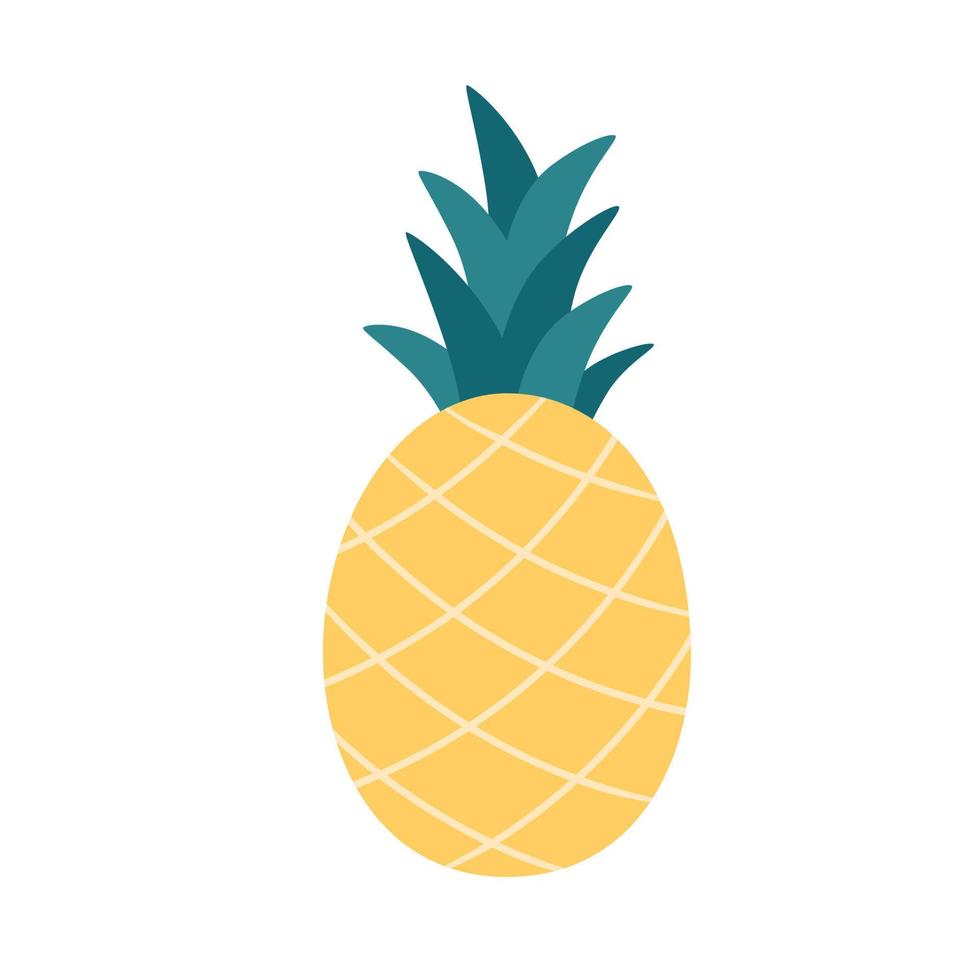 Fresh pineapple. Exotic and tropical fruit. Healthy food vector