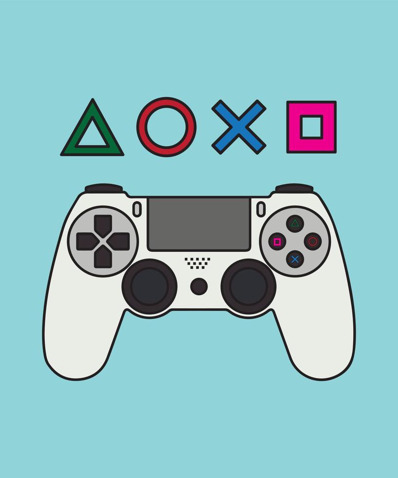 Vector joysticks game controller illustration for t-shirt prints and other uses.