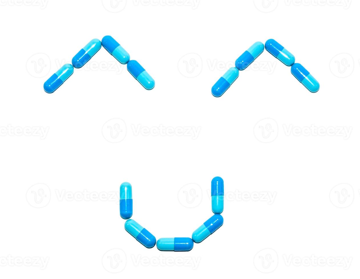 Smile face from drug capsule photo