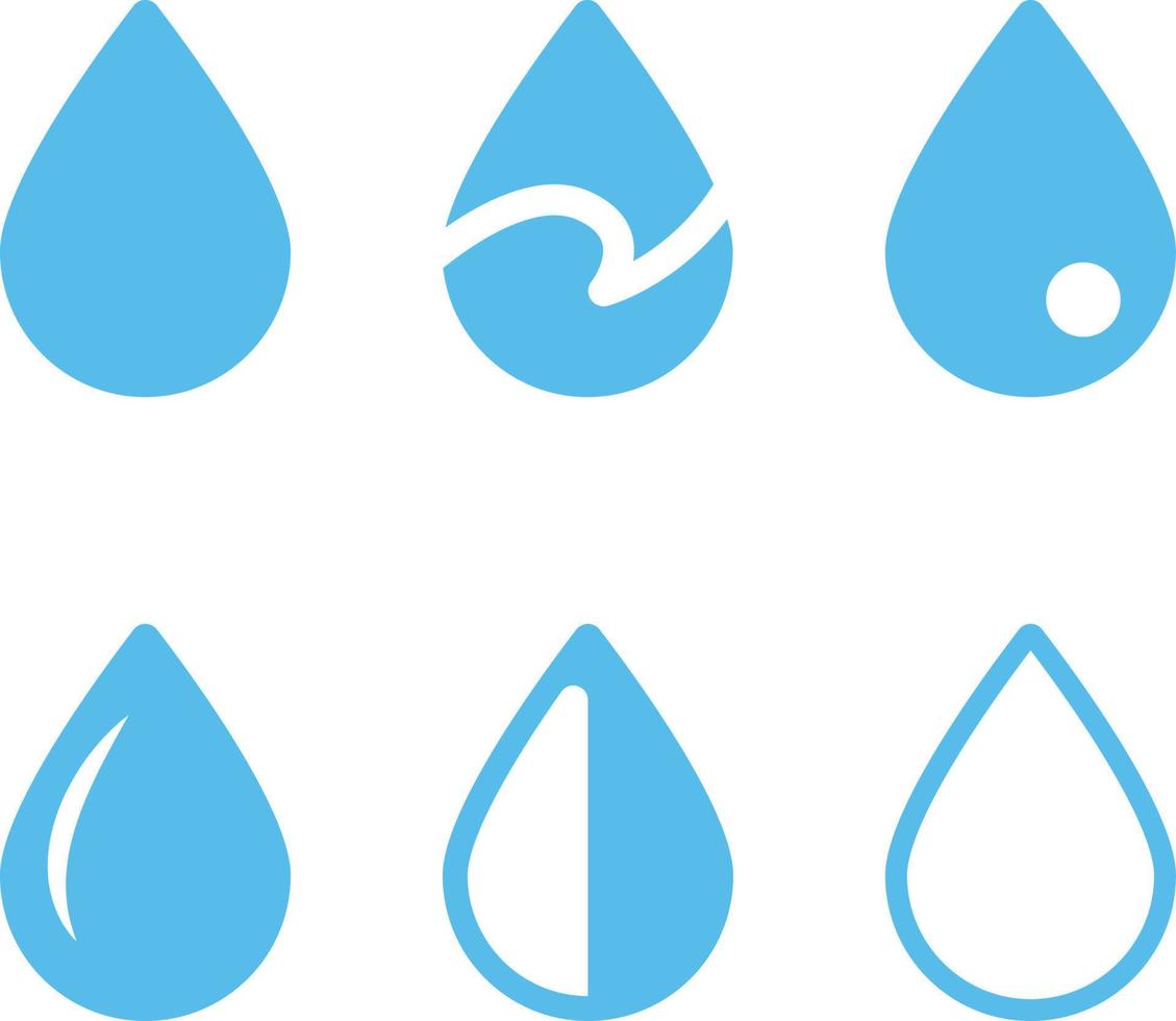 Water Drop Icon Vector Set