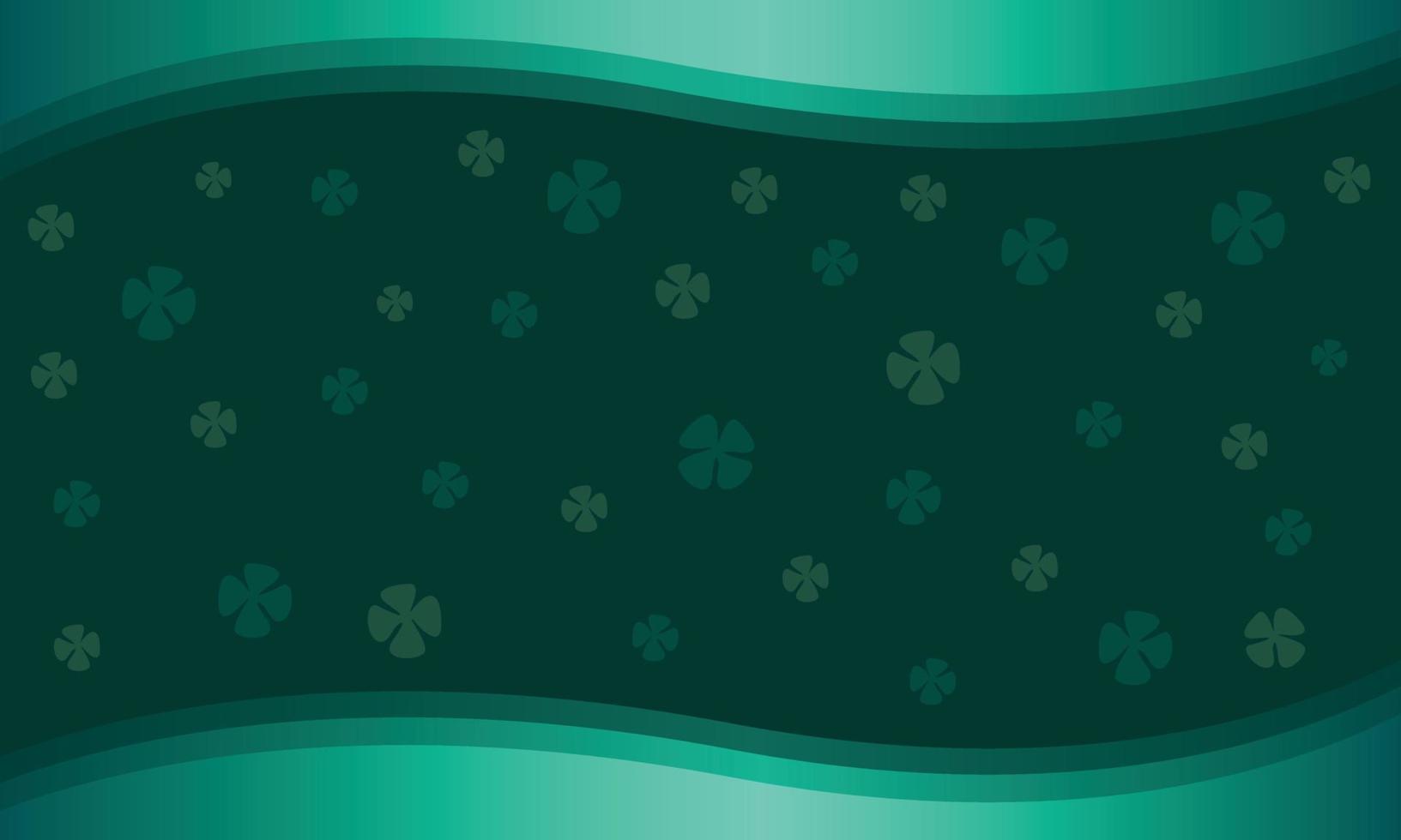 Wavy layer green background with floral ornament for poster or banner vector