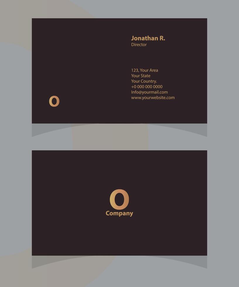 Elegant Golden Business Card Template free Vector