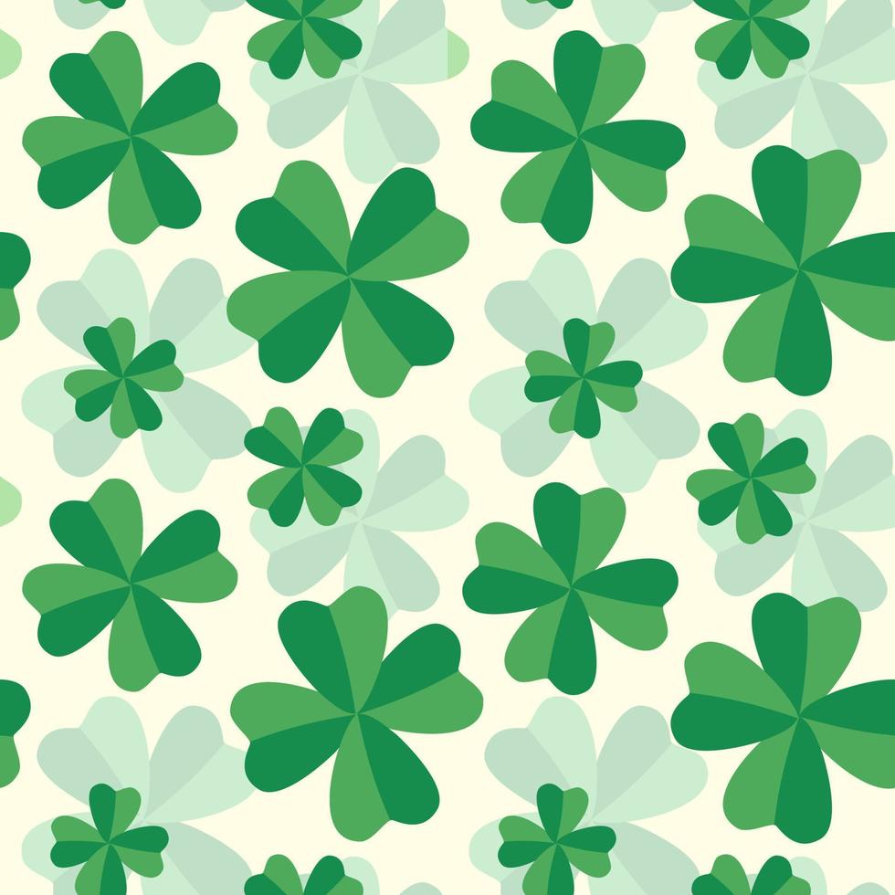 Retro pattern with clovers vector