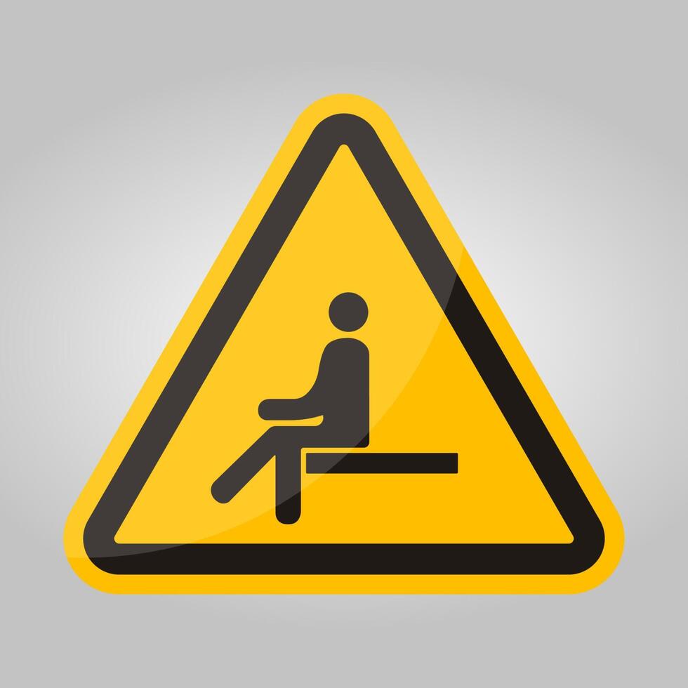 No Sitting Symbol On White Background vector