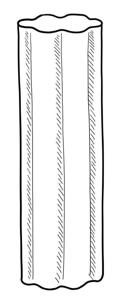 ilustración vectorial de un rodillo de masaje aislado en un fondo blanco. garabato dibujando a mano vector