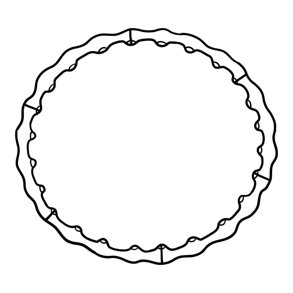 VECTOR ILLUSTRATION OF A HOOP ISOLATED ON A WHITE BACKGROUND. DOODLE DRAWING BY HAND