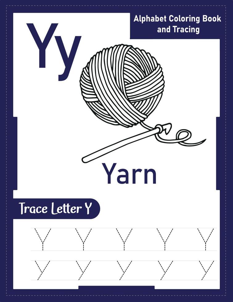 Alphabet Letter Tracing Worksheet For Kids vector