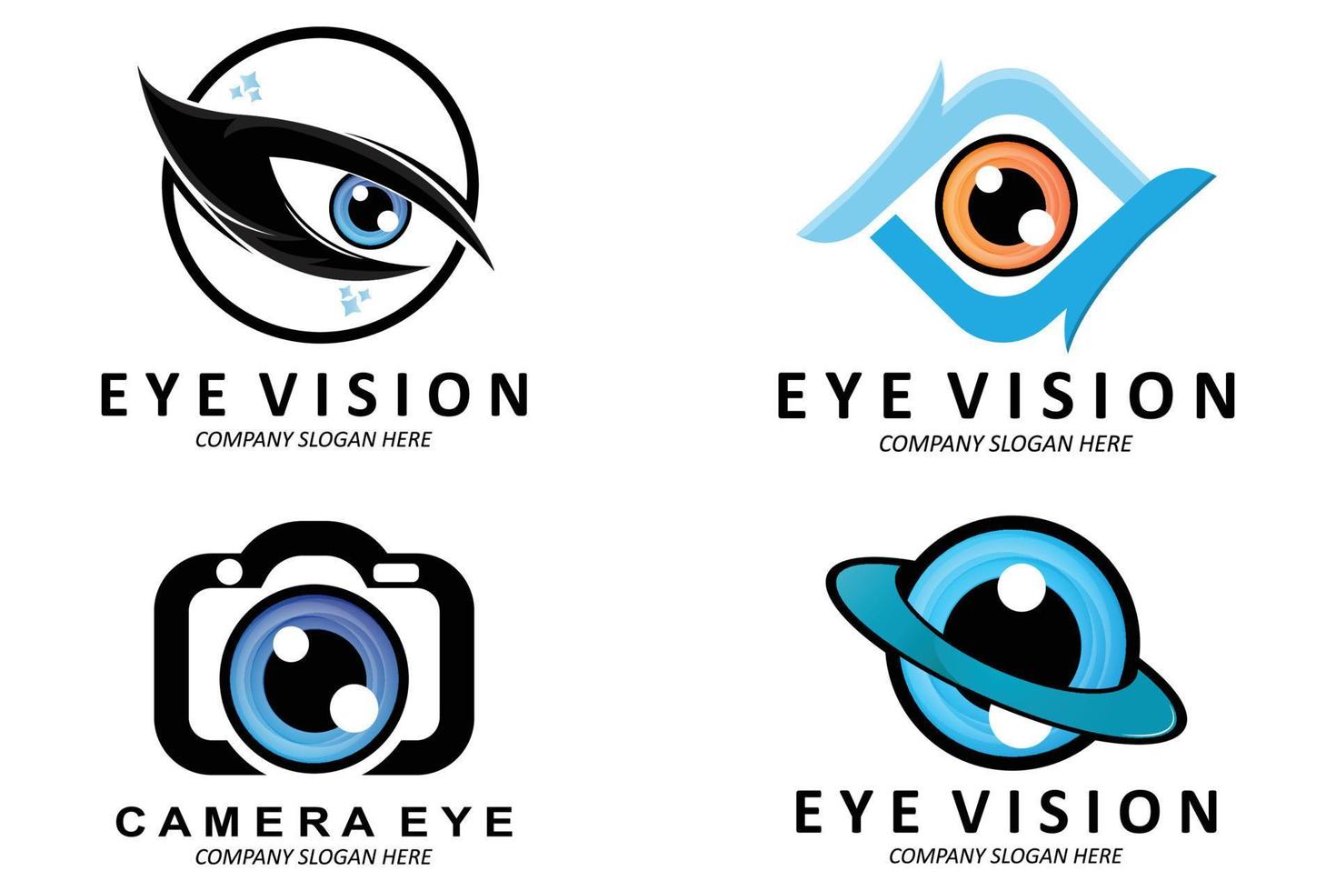 Eyes Logo Design, Vision of the World, vector illustration of organs