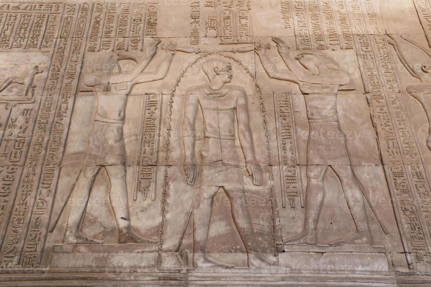 Scene from Kom Ombo Temple in Aswan, Egypt photo