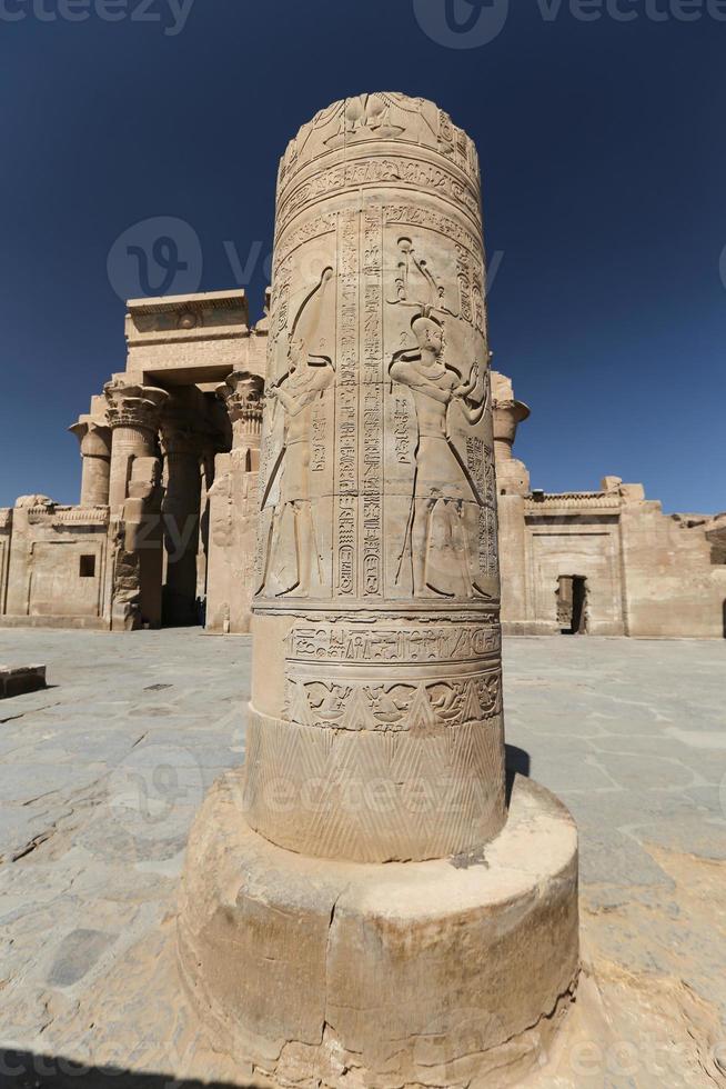 Column in Kom Ombo Temple, Aswan, Egypt photo