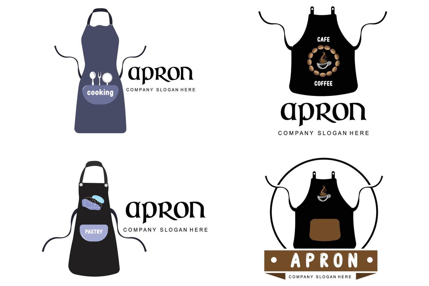 Chef Protective Clothing Apron Logo Vector, Sticker Illustration Design,Clothing,Background vector
