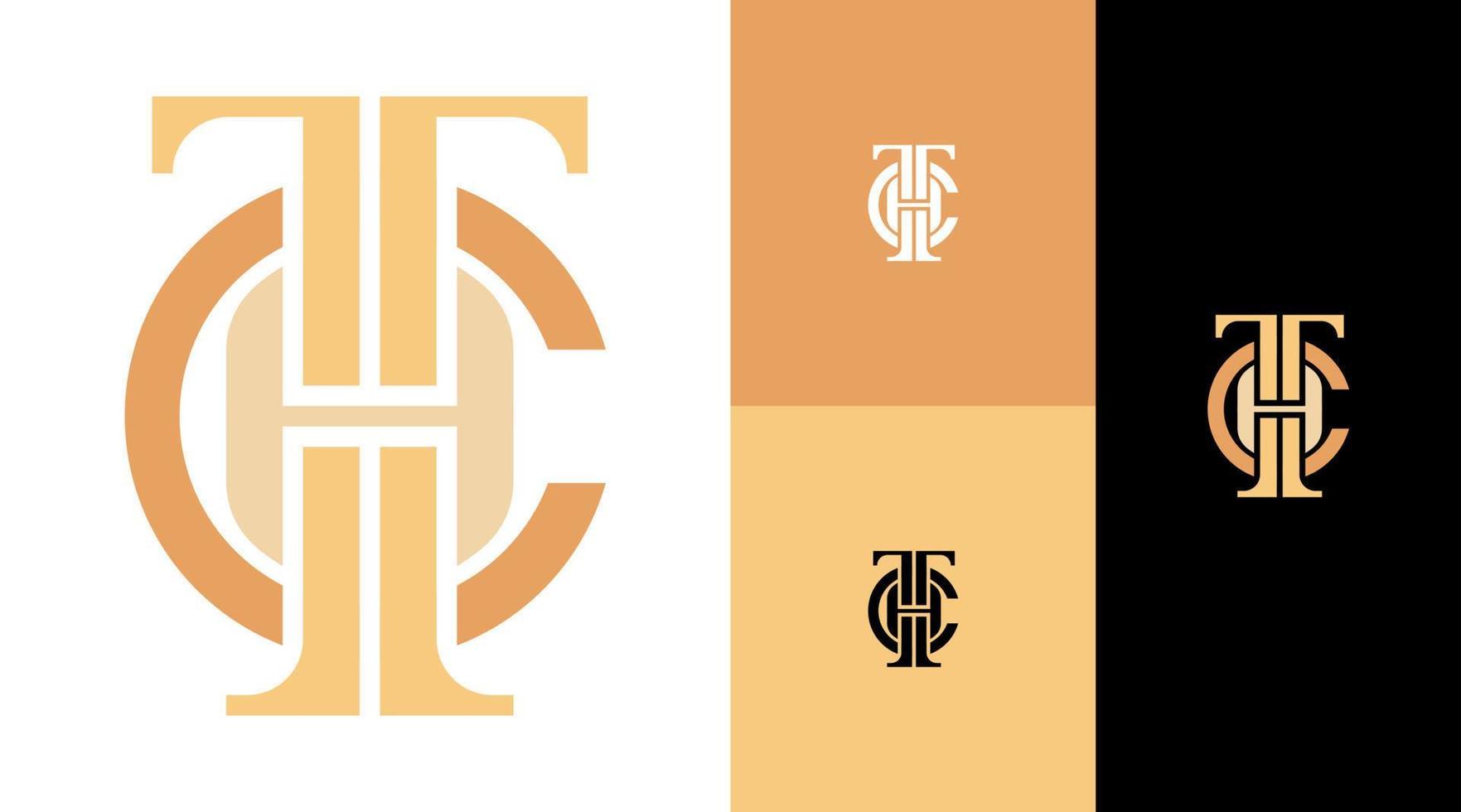 THC Monogram Fashion Apparel Business Logo Design Concept vector