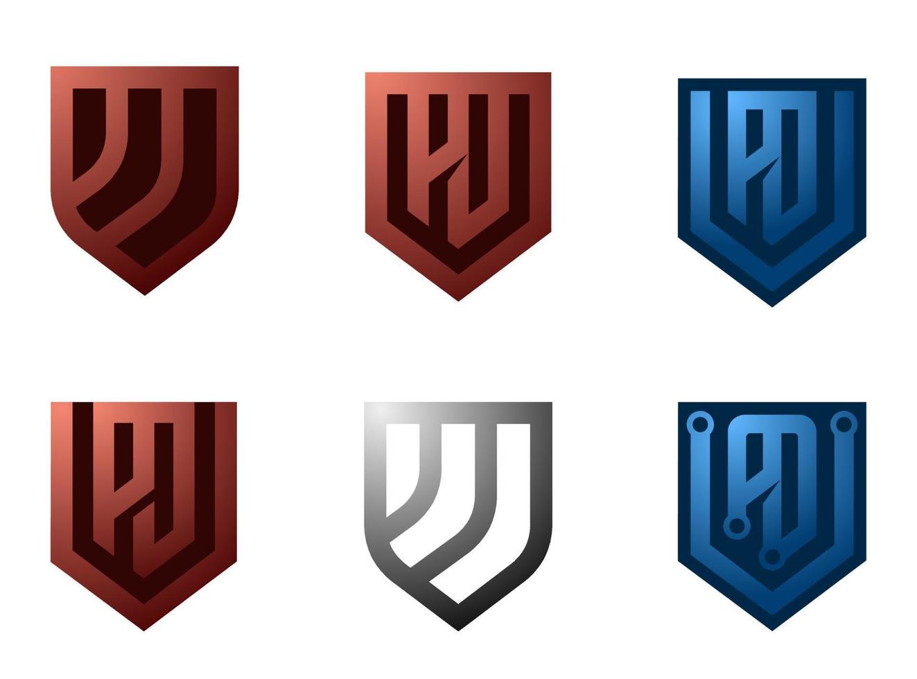 concepto de diseño de logotipo de empresa de insignia de escudo de bronce vector