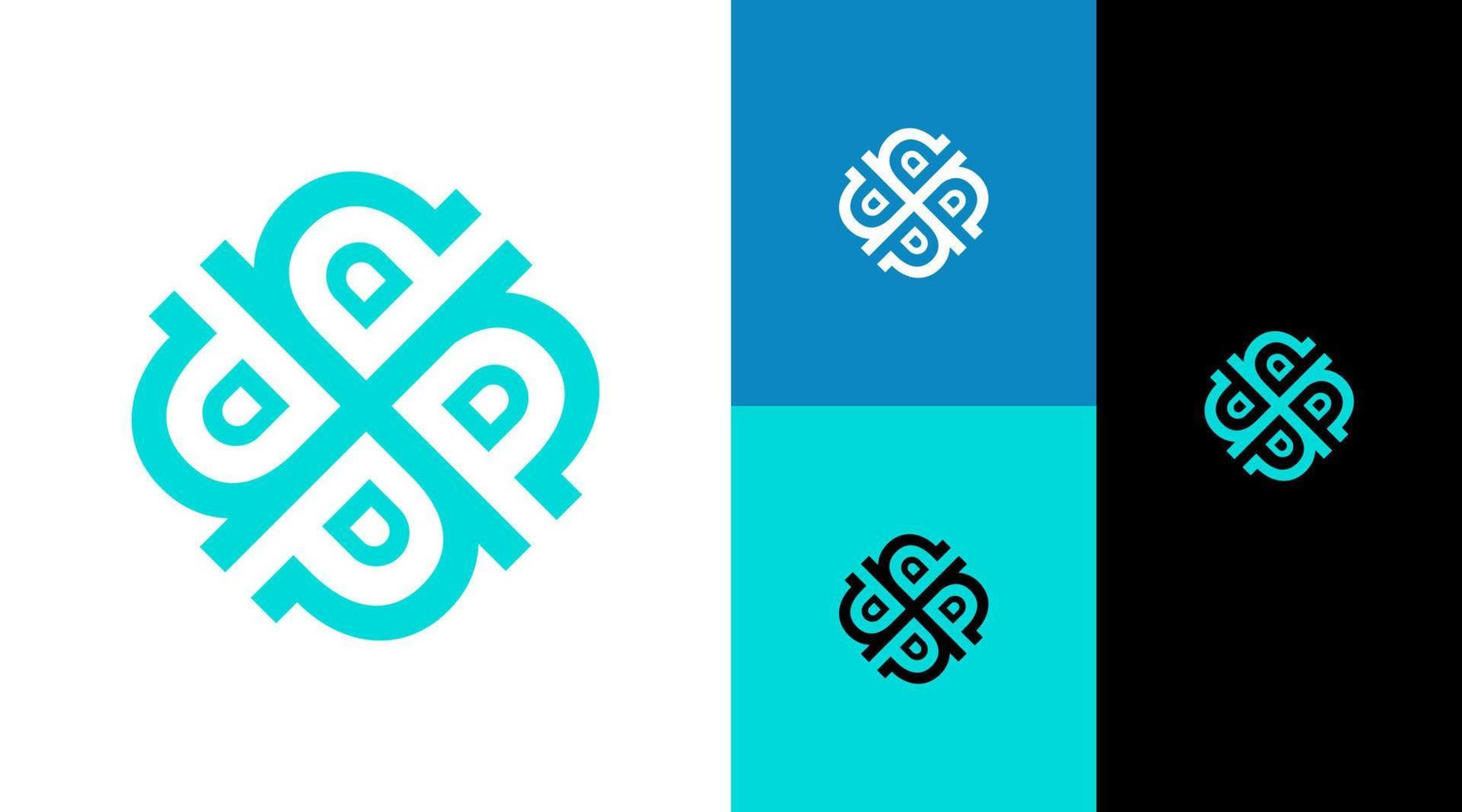 P Monogram Company Business Logo Design Concept vector