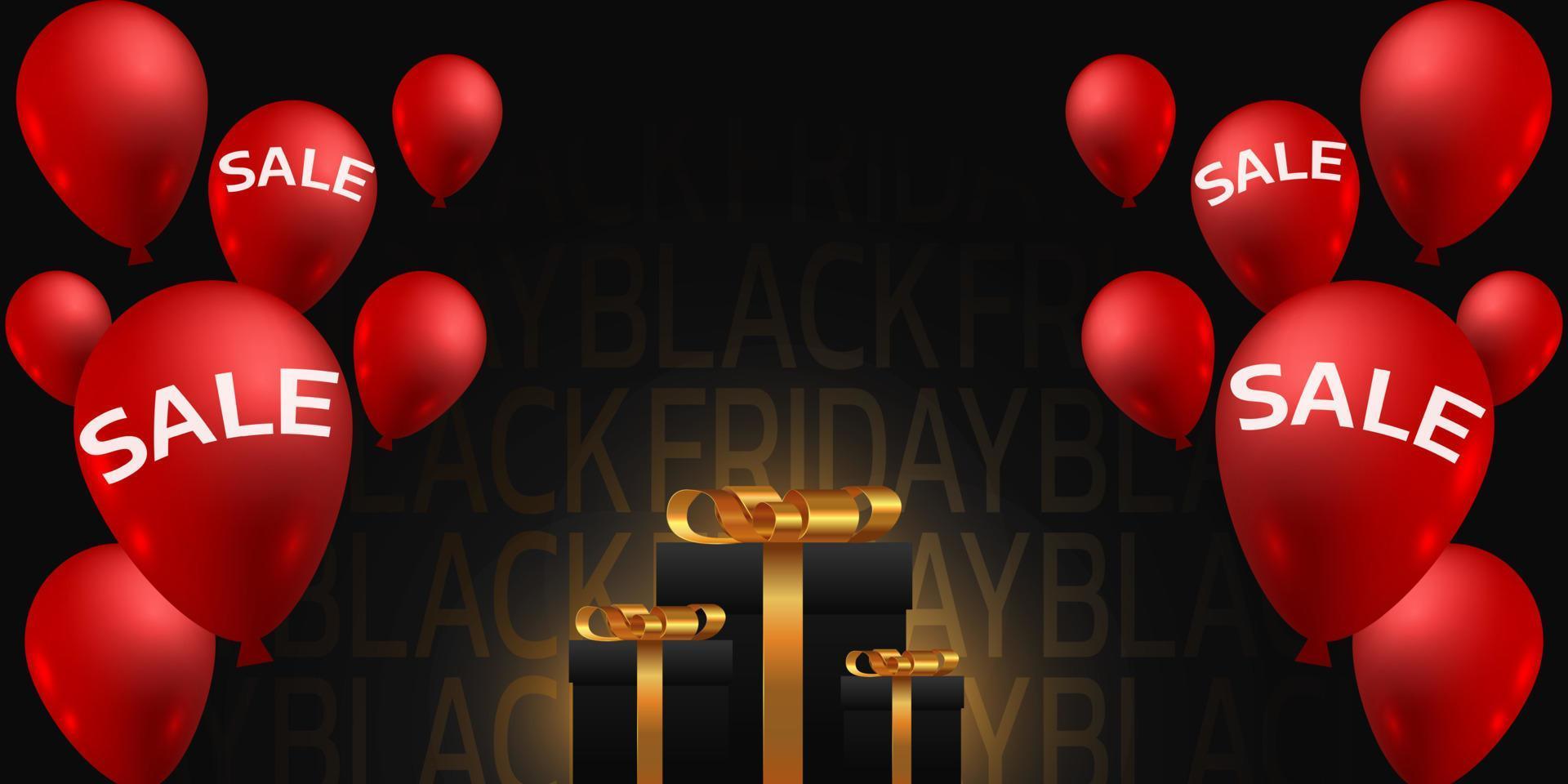 Black Friday Super Sale. Banner, poster on dark background. podium for sale. vector