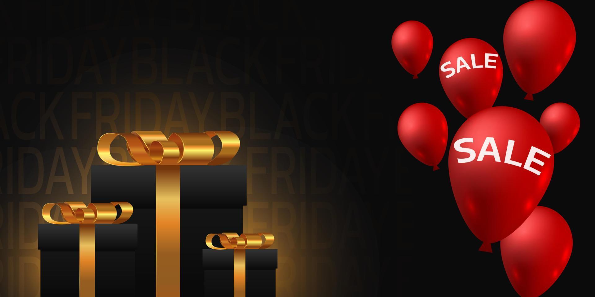 Black Friday Super Sale. Banner, poster on dark background. podium for sale. vector