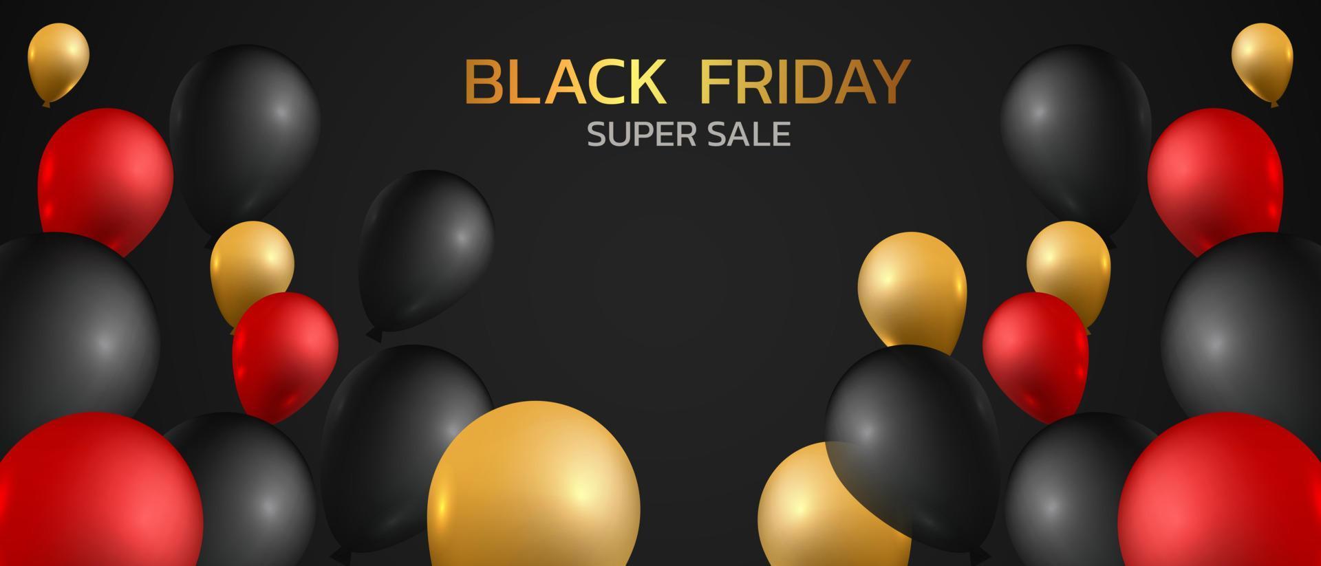 Black Friday Super Sale. Banner, poster on dark background. podium for sale. vector