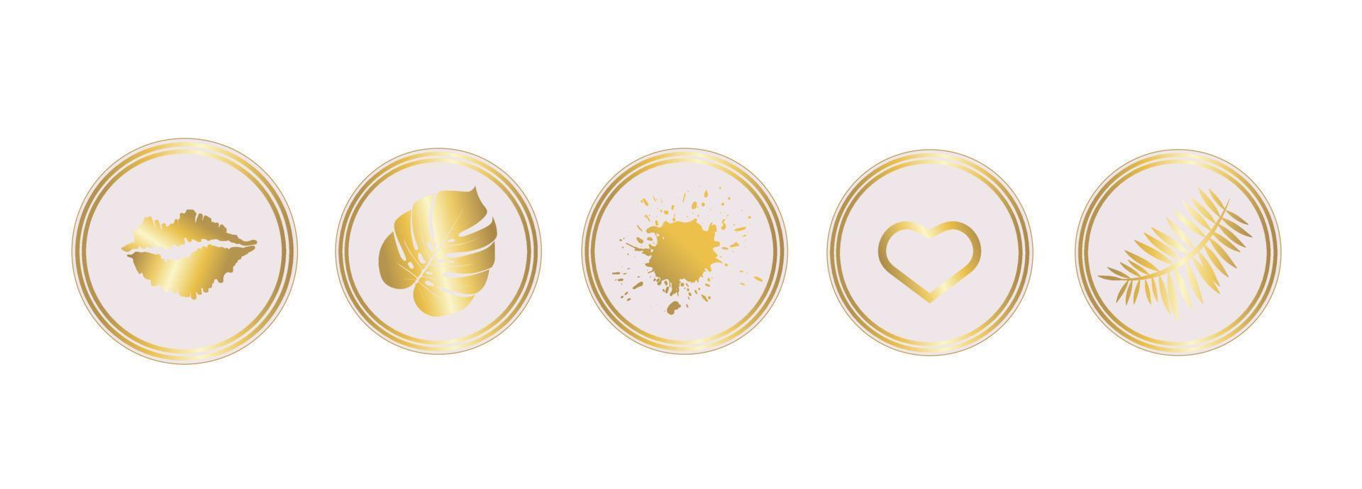 Set of  Highlights Stories Cover icons. Editable Vector