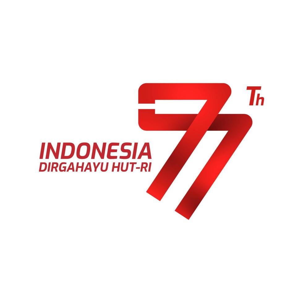 77th Indonesia Independence day logo. Dirgahayu translates to longevity or long lived vector