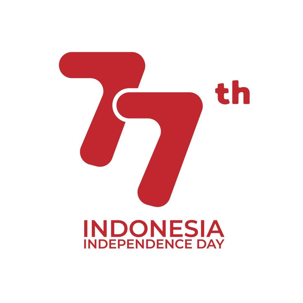 77th Indonesia Independence day logo vector