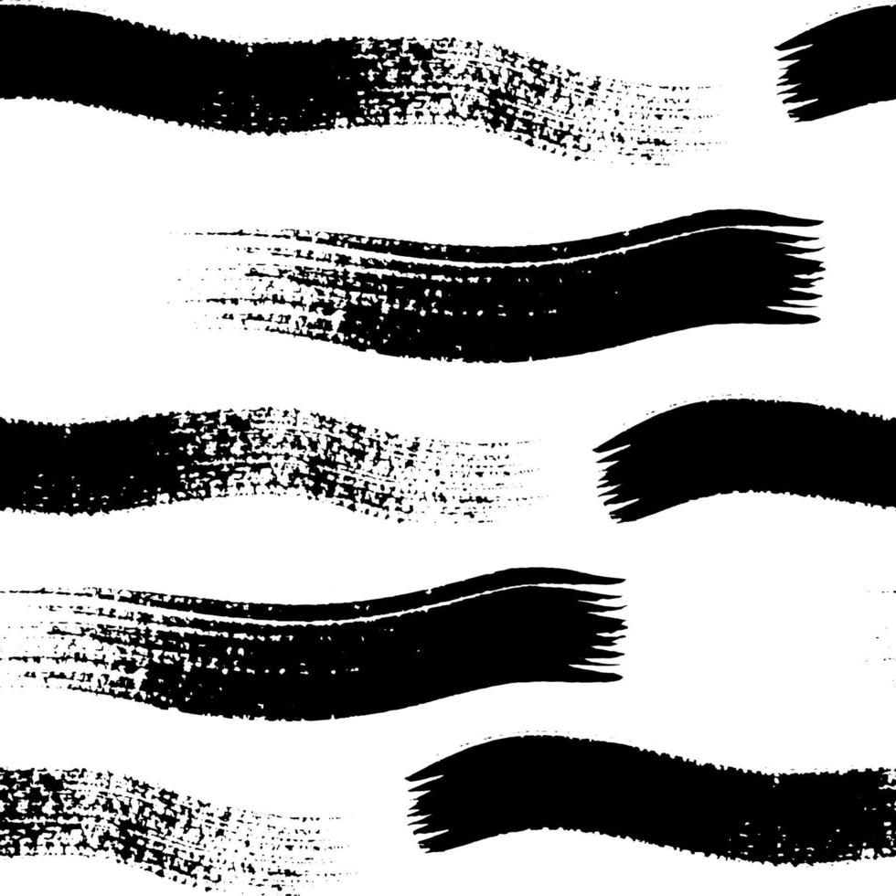 Seamless vector pattern. Abstract ink grunge background. Imprint, blot, brushstroke, mascara brush.