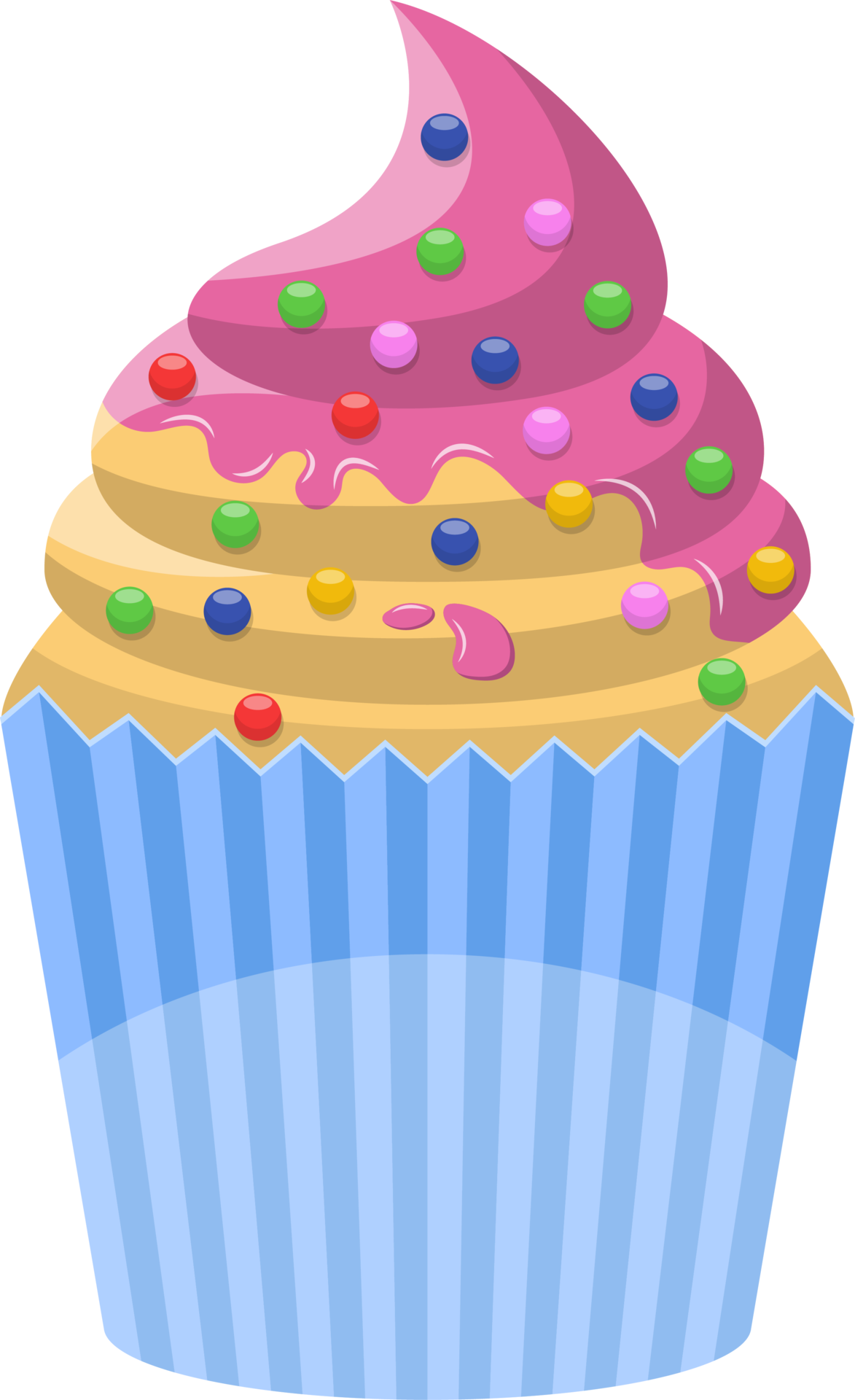 Desenho colorido bolinho de festa free design cupcake ilustração png