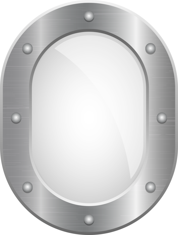 Metallic porthole clipart design illustration png