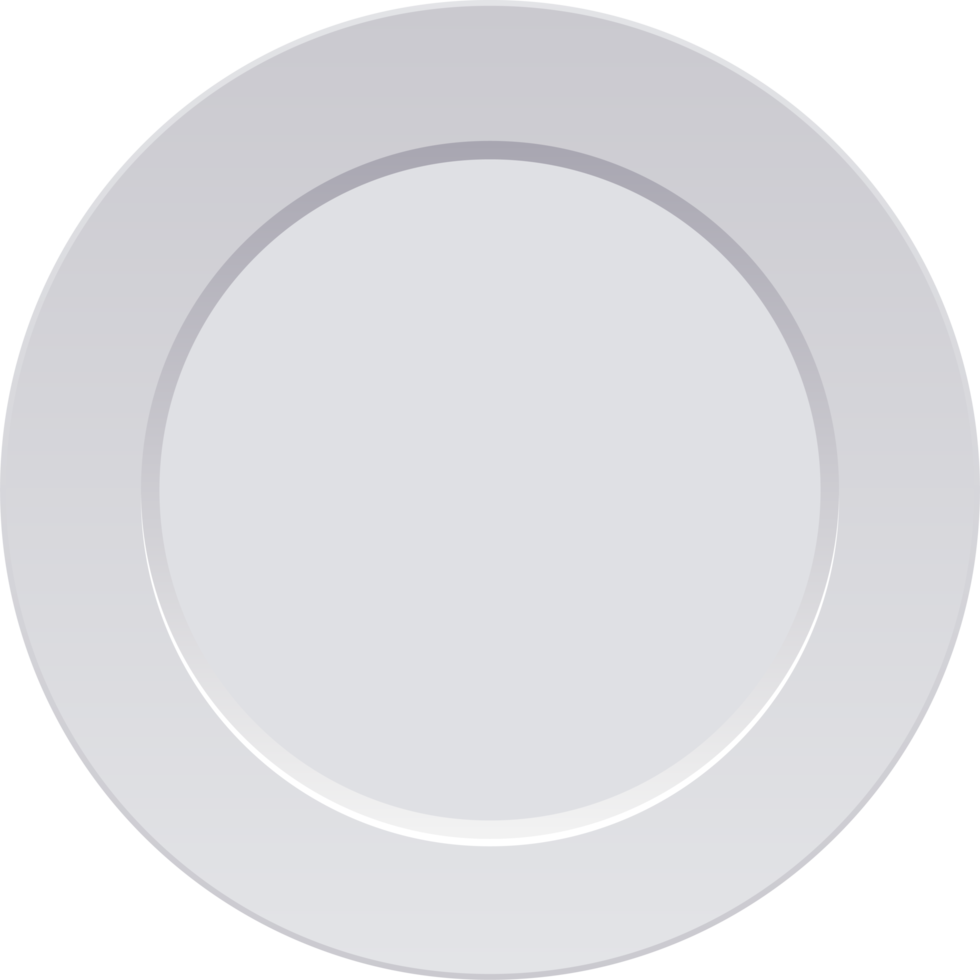 illustration de conception clipart assiette en porcelaine réaliste png