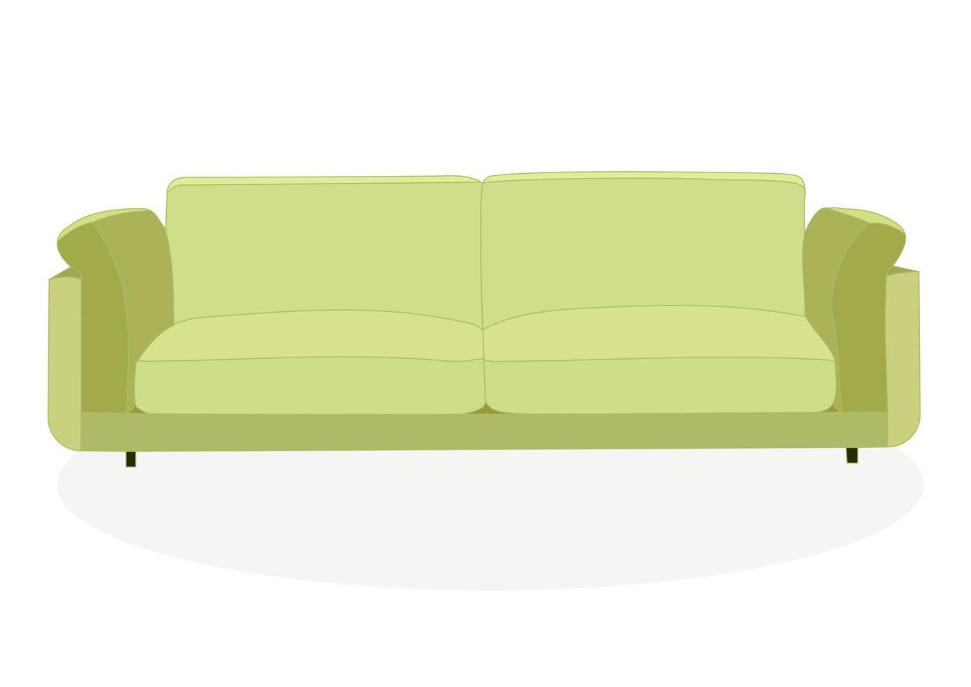 Fashionable comfortable stylish sofa. Object, model of furniture. Flat style. vector