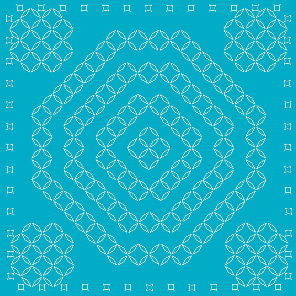 Decorative pattern, rhombus silhouette outline. Geometric background. Isolated vector