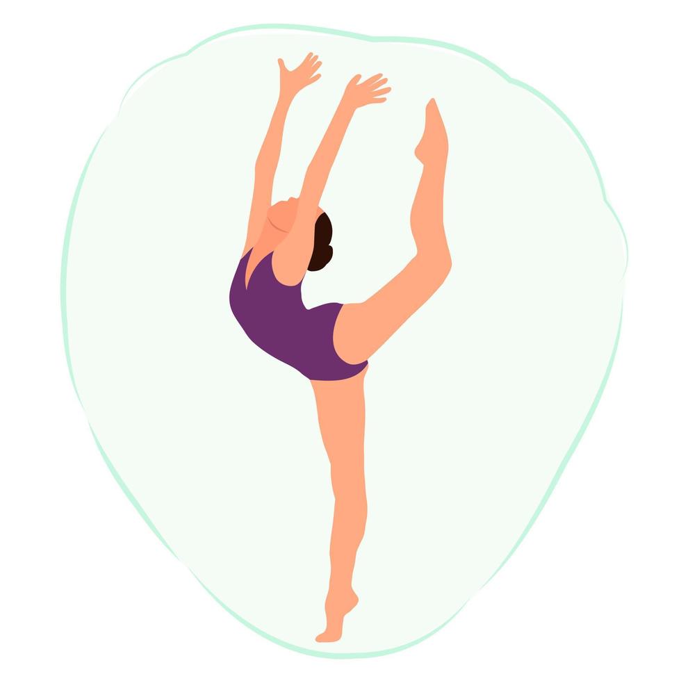 Athlete gymnast. Kind of sport. Flat style. Isolated vector
