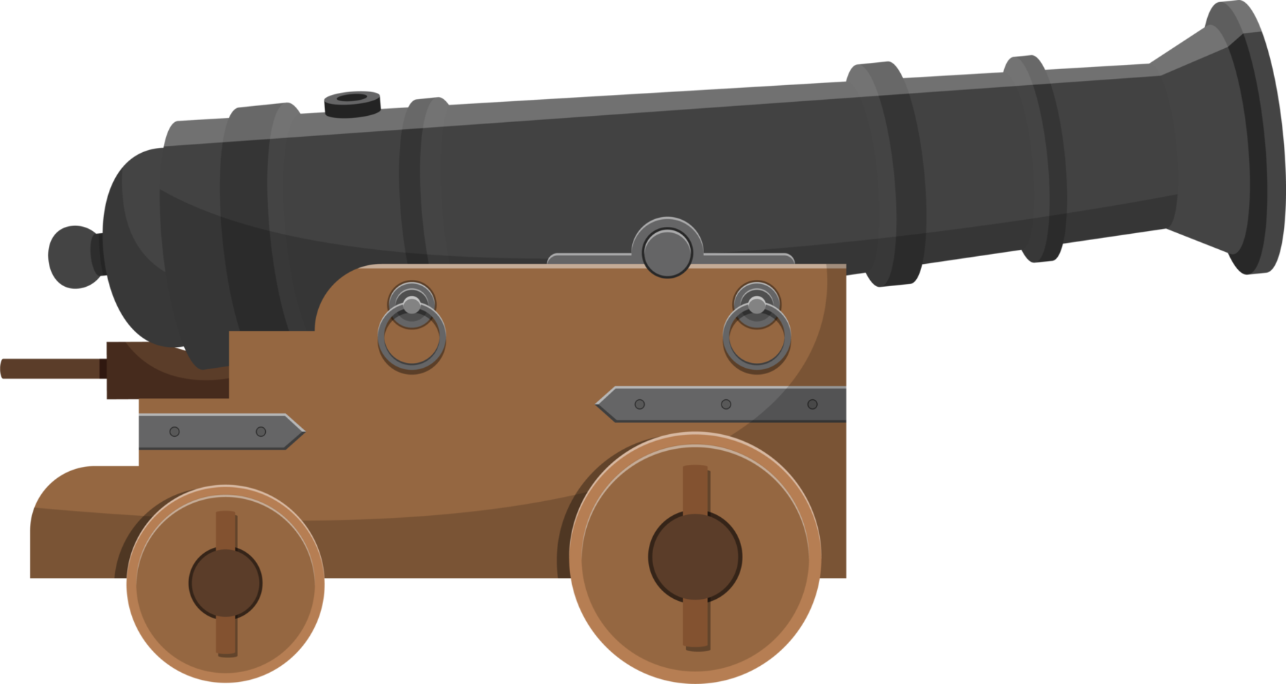 ilustração de design de clipart de canhão antigo png