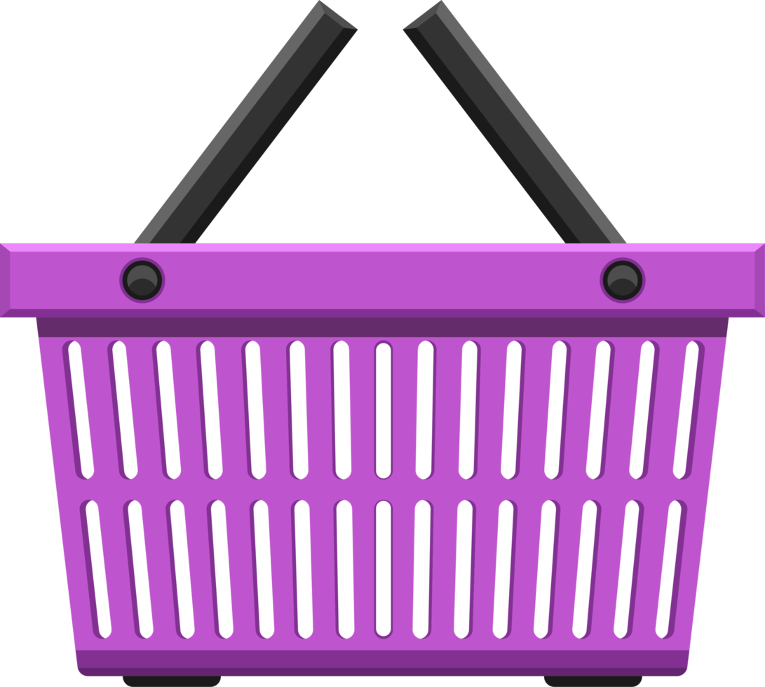 Supermarket basket clipart design illustration png