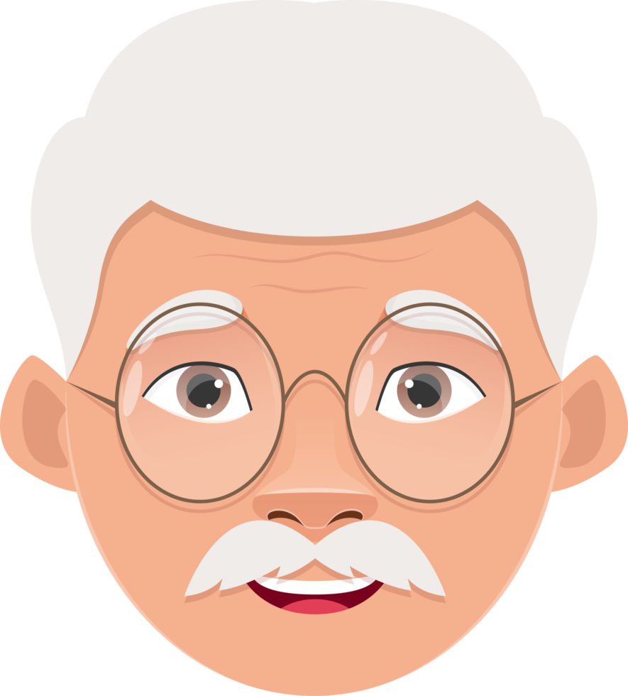 Old man clipart design illustration png