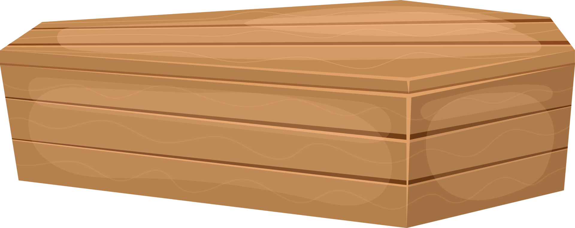 Ilustración de diseño de imágenes prediseñadas de ataúd de madera png