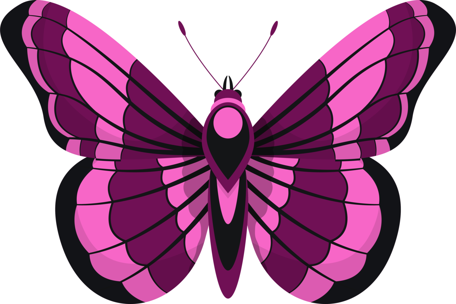 Ilustración de diseño de imágenes prediseñadas de mariposa png