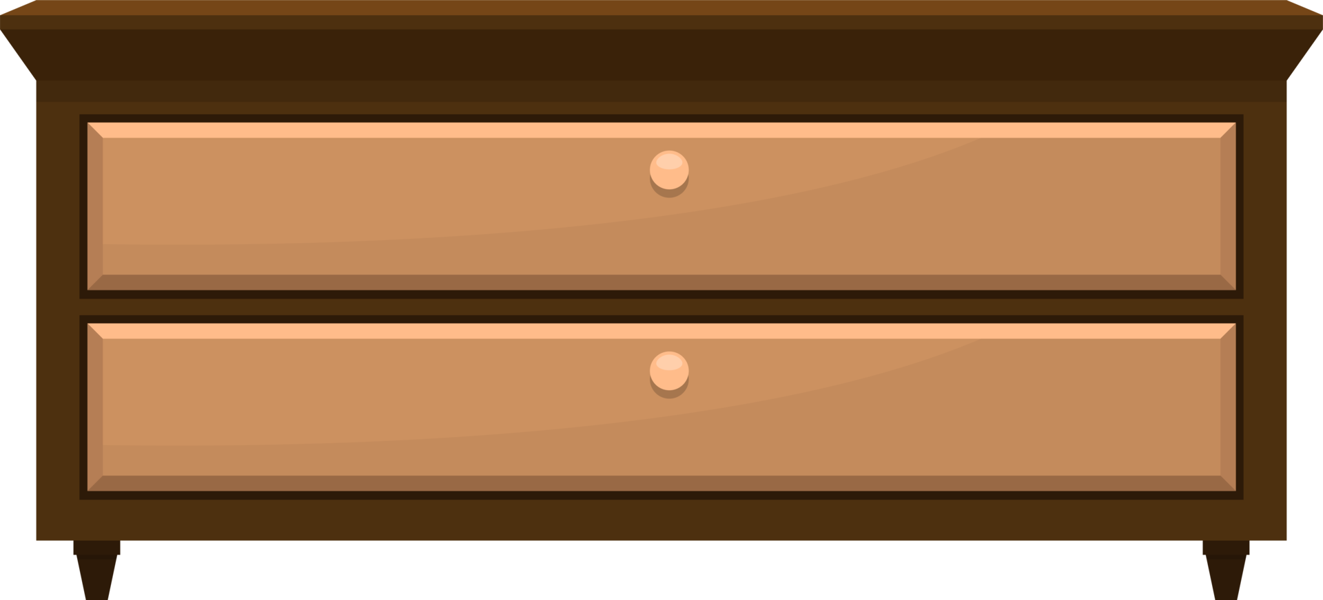 Retro wooden bedroom furniture clipart design illustration 9398133 PNG