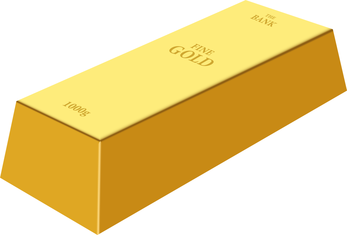 Gold bar clipart design illustration png