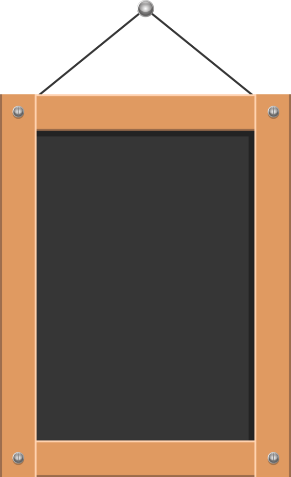 ilustração de design de clipart de placa preta de menu png