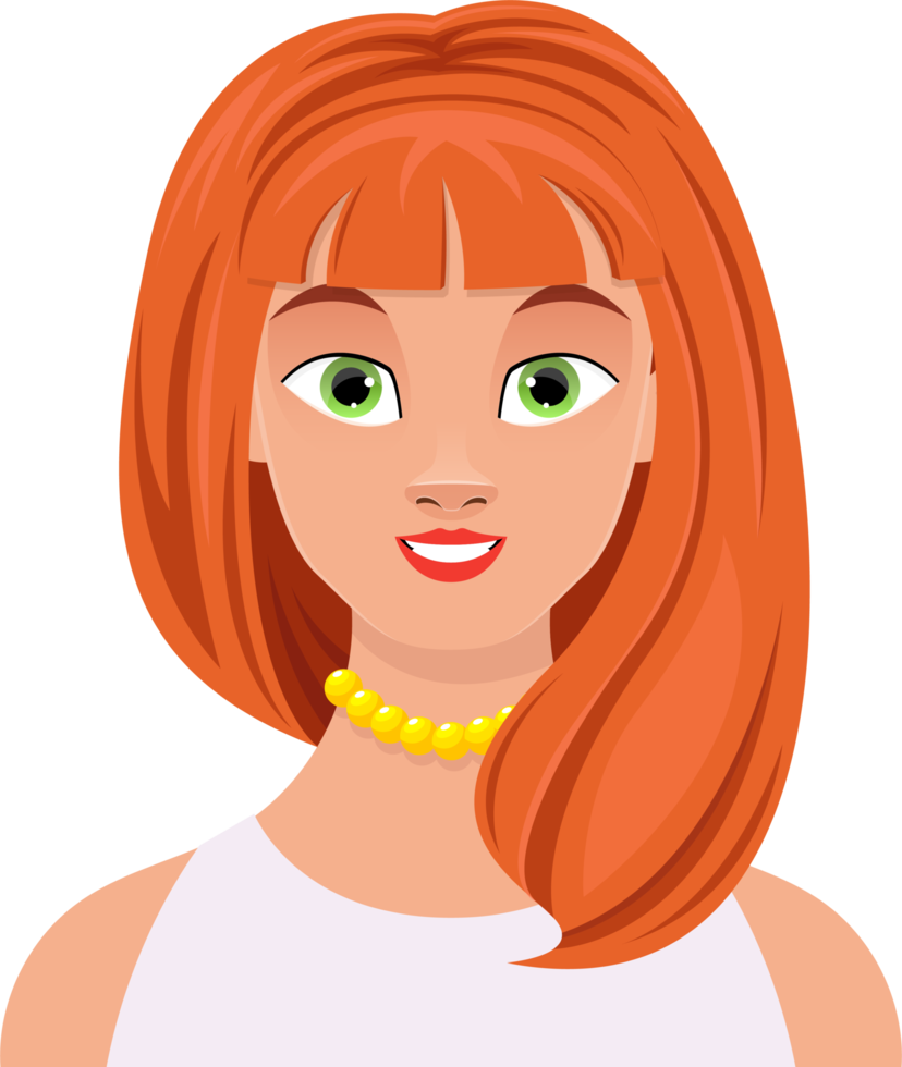 ilustração de design de clipart de expressão de rosto de mulher png