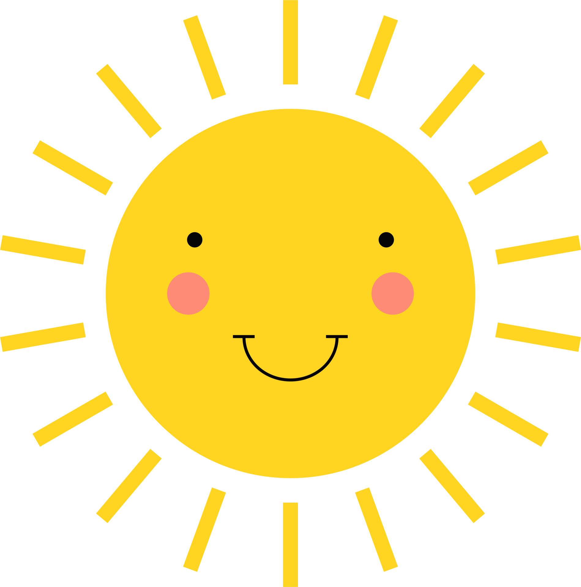 Free Smiling sun cartoon clipart design illustration 9398425 PNG with  Transparent Background