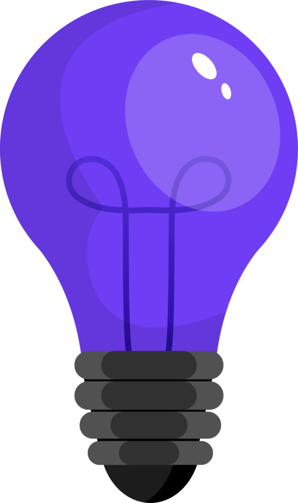 illustrazione di progettazione di clipart di lampadina colorata png