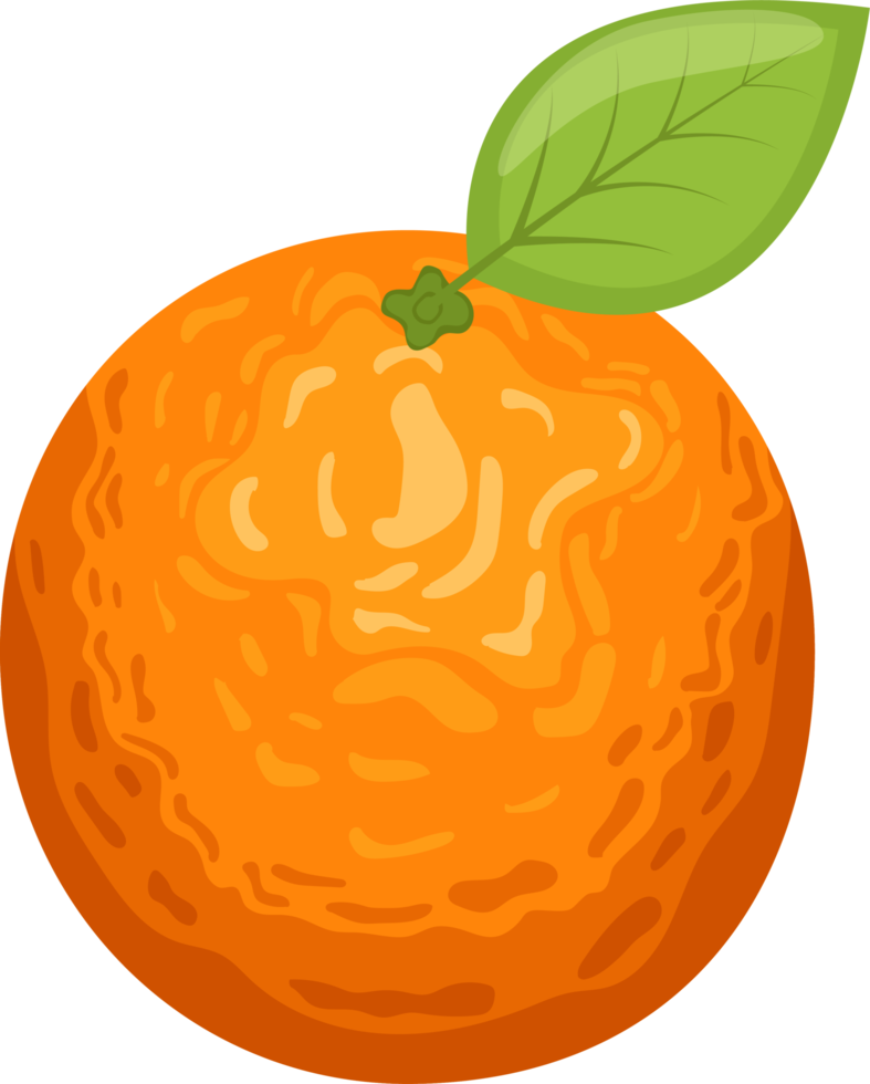 ilustração de design de clipart de fruta laranja deliciosa png