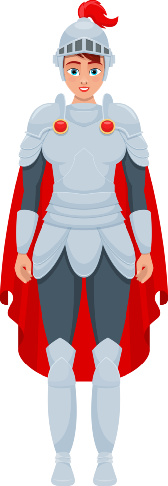 Knight woman clipart design illustration png