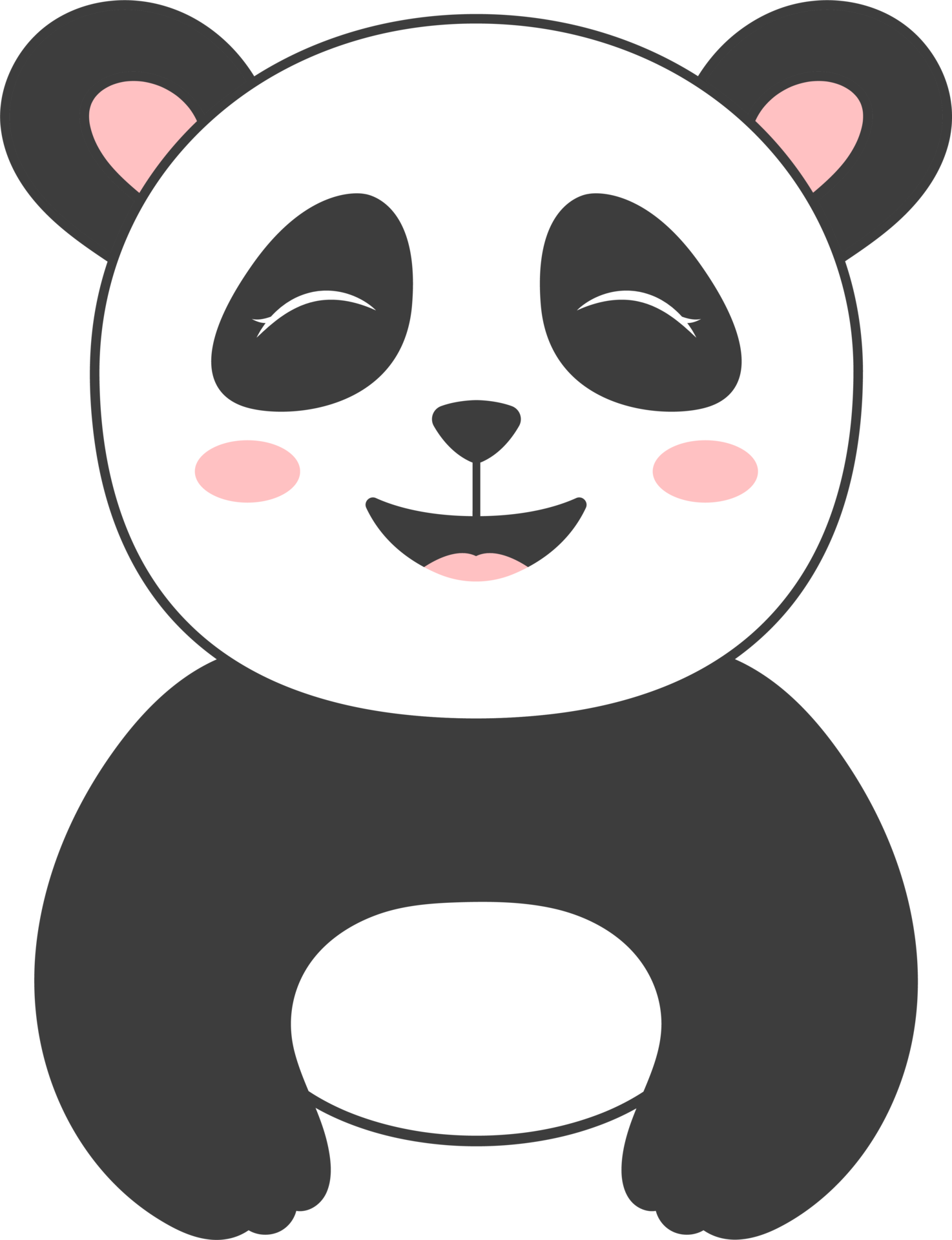 Panda bear clipart design illustration 9398493 PNG