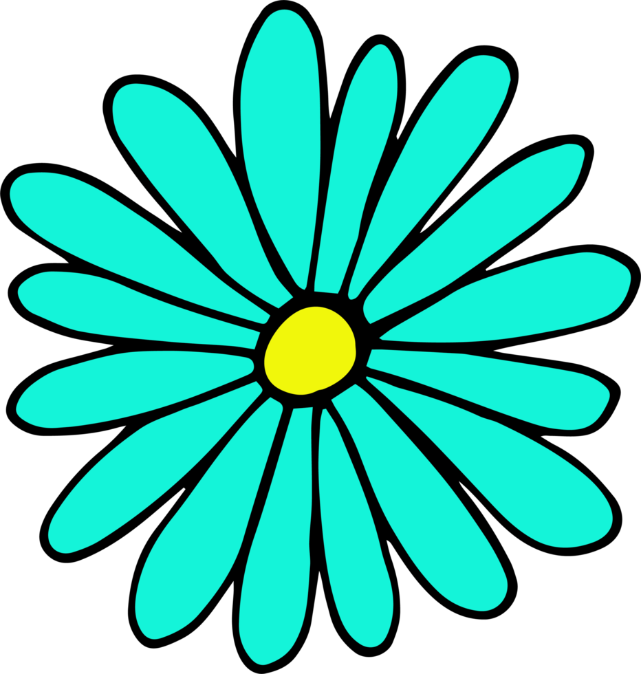 Hand drawn flower clipart design illustration png